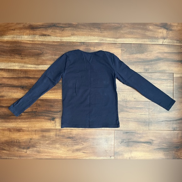 H&M Navy Blue Long Sleeve Girl Blouse- Top- T-Shirt - Picture 8 of 9